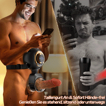 Load image into Gallery viewer, AssistPro 2.0 - 9 Vibrationen &amp; Schwingen &amp; Stoßen Hands-Free Hüftgurt-Strap-On Masturbator für Männ