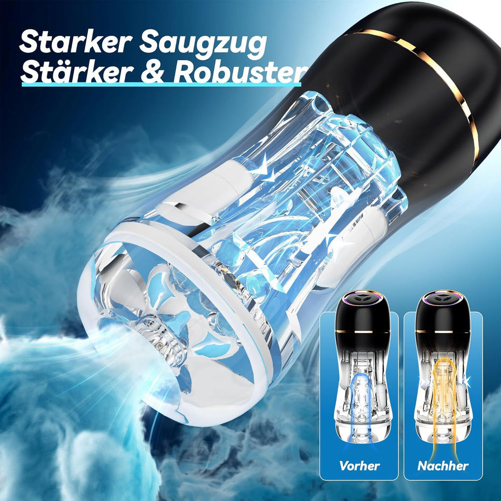 Masturbator Sex Spielzeug für die Männer mit 10 Saugmodi 10 Vibration Masturbieren für Männer, Tagnaff Upgrade Saug Penis Vibrator 3D Vibratorensets Sexspielzeug Solo Manuelle Cup-Masturbatoren